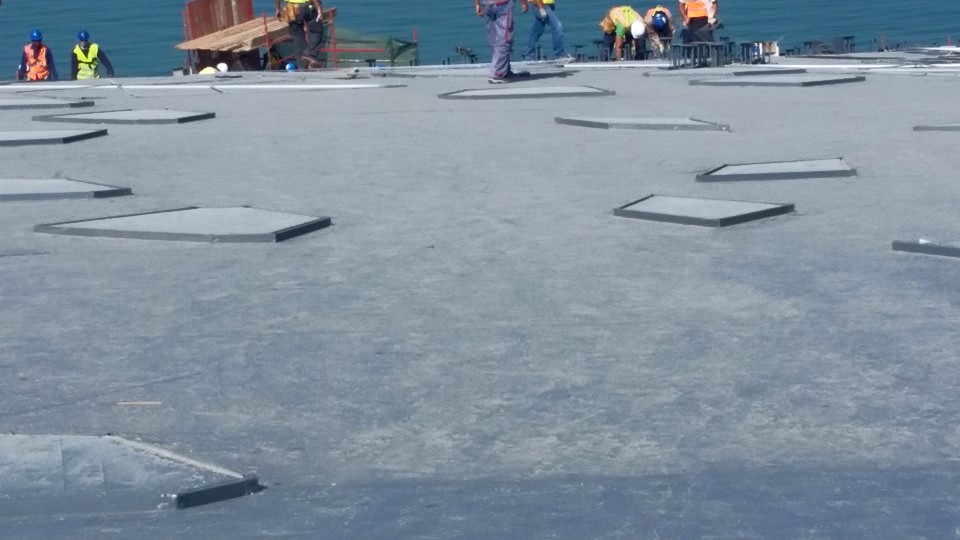 PVC Membrane Roof Project on a large Shopping Mall & Business Center at  Kuwait City
